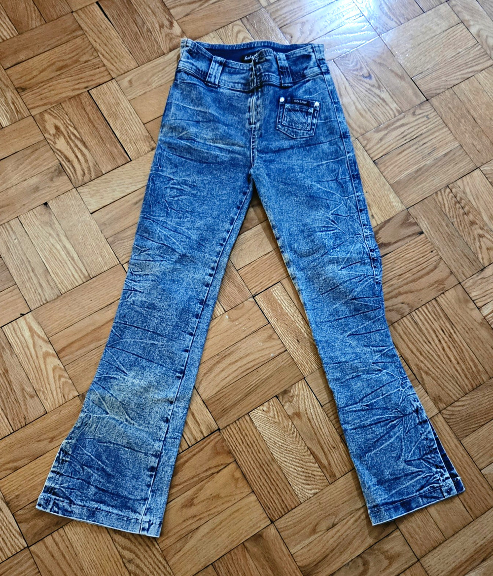 Baby Phat Girls Bootcut Jeans Medium Wash Denim Cotton/Spandex Blue Size 12